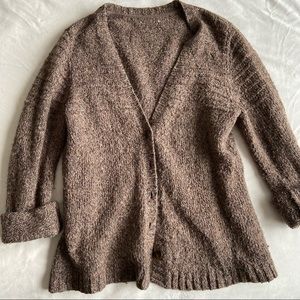 VINTAGE Brown Knit Button Cardigan